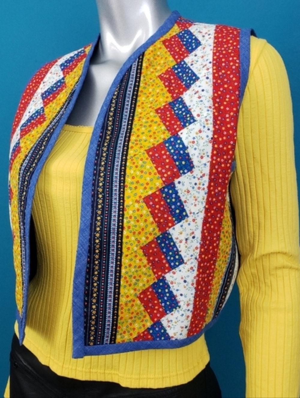 🆕️ 👩‍🌾🐎🤠 Calico Quilted Patchwork Vest // (NWOT)